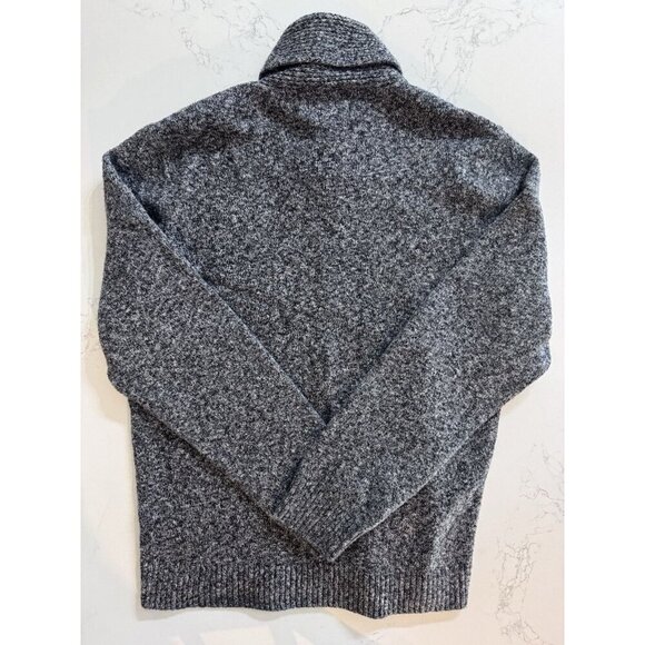 Old Navy Men Shawl Neck Pullover Gray Long Sleeve Sweater Button Size Large - Picture 8 of 10